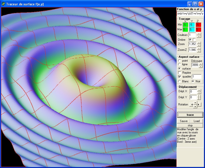 Image du logiciel ./maths/surfis/PSurfis.JPG